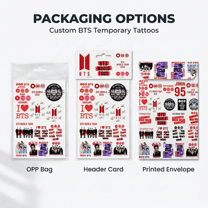 <span class=keywords><strong>Tatuajes</strong></span> <span class=keywords><strong>Temporales</strong></span> Personalizados de Kpop BTS ARMY World Tour 2026 |   Pegatinas Impermeables para Ventiladores |   Directo de Fábrica OEM |   EN71 ASTM CE No tóxico - Product Image 5