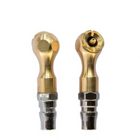 Buse de gonflage de pneus en laiton robuste à débit fermé avec connecteur rapide pour pneus de voiture, camion, moto et vélo
