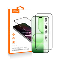 Protection d'écran en verre trempé 9H 2.5D à couverture intégrale avec impression soyeuse pour Honor 600 Lite / Honor 400 / Honor 200 Pro