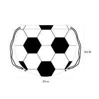 Sac à dos à cordon de serrage pour enfants, thème football, pour marathon et fêtes, avec compartiment, logo imprimable, écologique, idéal pour l'export.