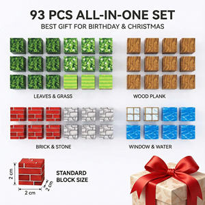 AiJH 93PCS DIY Block Building Cubes Sensory Educational Building Blocks Set Tiles Kids Build Cubes STEM Game Toys - Product Image 5