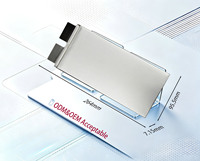 Sel Baterai UAV 31.5Ah 3.7V Nikel + Silikon Tinggi |   303Wh/kg 640Wh/L |   3C Terus Menerus 5C Puncak |   7.15mm Ultra-Tipis