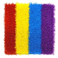 Olorful-hierba artificial a prueba de rayos UV para exteriores, Alfombra de césped artificial
