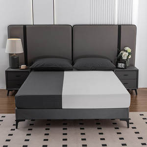 Draps de lit brodés antimicrobiens ajustés doux personnalisés 95% coton <span class=keywords><strong>drap</strong></span> <span class=keywords><strong>plat</strong></span> écologique 400TC toutes saisons - Product Image 5