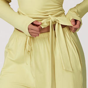 ヨーロッパとアメリカのセクシーなパーソナライズされたブラッシュヨガ長袖ワンストラップ屋外ハイエンドスポーツフィットネストップカバー - Product Image 2