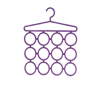 Porte-vêtements moderne à un seul niveau en plastique pour écharpes, ceintures, vêtements, 12 trous, en PP, conçu pour l'organisation des manteaux, installation facile