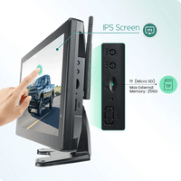 Écran tactile 10.1 ''enregistreur DVR sans fil moniteur 4CH énergie solaire caméra IR de secours magnétique pour camping-car/camion/attelage/remorque/Bus