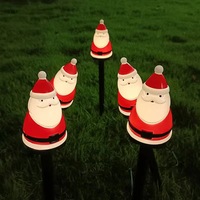 LED Weihnachtsbaum Fünfzackiger Stern Schneeflocken Schneemann Elch Gehstock Garten Outdoor Wasserdichte Feiertags-Rasenbeleuchtung