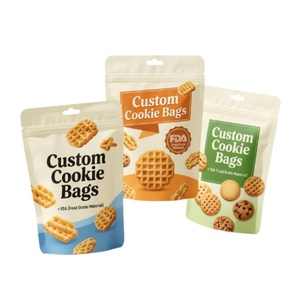Custom Printed Cookie <b>Bags</b> Resealable Stand-Up <b>Plastic</b> Pouches Moisture-Proof Zipper Seal Factory Wholesale for Biscuits & Snack - Product Image 1