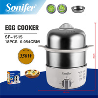 Sonifer SF-1515 nouveau usage domestique électrique rapide cuiseur à oeufs boîtier automatique bouilli vapeur ménage acier inoxydable chaudière à oeufs