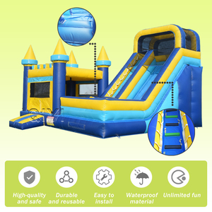 Bán buôn giá rẻ pastel <span class=keywords><strong>bouncy</strong></span> lâu đài nhảy lâu đài cho trẻ em Inflatable Combo Inflatable lâu đài <span class=keywords><strong>bouncy</strong></span> với Slide - Product Image 2
