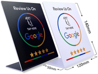 Impresión personalizada NFC Google Review Stand NTAG213 NTAG215 NTAG216 Google Review Tap Card con código QR
