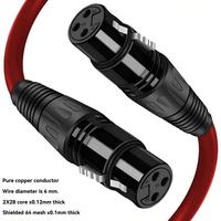 Câble audio professionnel femelle-femelle AES/EBU XLR, fil de cuivre pur équilibré pour mélangeurs, amplificateurs, microphones, enceintes