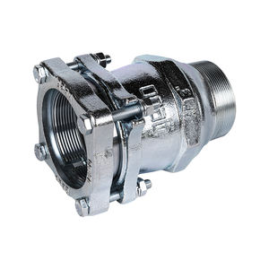 Conector de compresión con brida macho 3 \ "(88,9mm) Conector de tubo de cobre Rosca BSPP Superficie Lisa SAE BSPT forjado para agua - Product Image 2