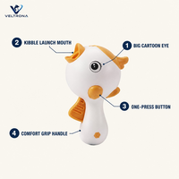 Jouet laser pour chat en forme de poisson, distributeur interactif de friandises, lanceur de croquettes avec pointeur laser rouge, jouet pour chaton, jeu d'intérieur pour chat