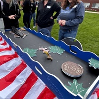 Jeu de tir à ressort manuel de table sur le thème du carnaval, avec cible à points, pour défi de tir et test de compétences de compétition