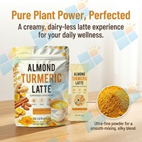 Poudre de Latte Amande Curcuma 300g, Mélange de Boisson Super Alimentaire au Lait Doré, 30 Portions, Marque Privée, Fabricant OEM