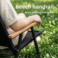 Chaise Kermit - Chaise pliante de style glamping avec table - Mobilier d'extérieur portable pour le camping, le pique-nique, la pêche et la plage