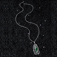 Nouveau Collier Pendentif Créatif Style Hip-hop Personnalité Unique, Statue Religieuse de Saint Jude, en Alliage Plaqué Argent Vieilli pour Homme