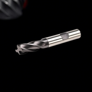 Fresa de extremo HSS-Co con recubrimiento de TiAlN, helicoidal de 30 grados, 4 filos, vástago Weldon para acabado - Product Image 3
