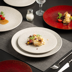 Assiettes en céramique à motif pierre écologiques avec texture naturelle <span class=keywords><strong>et</strong></span> matériaux sûrs pour la cuisine domestique <span class=keywords><strong>et</strong></span> la décoration des repas décontractés - Product Image 3