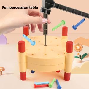 Jouet transfrontalier de simulation ludique pour enfants, marteau à clous en plastique double face pour <span class=keywords><strong>maison</strong></span> de jeu, jouet d'activités manuelles stimulant l'esprit - Product Image 4