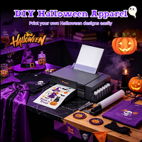 Imprimante DTF A4 Fcolor, petite taille, équipement de transfert thermique textile pour vêtements d'Halloween et projets DIY professionnels