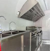 Tune camión de comida móvil con cocina completa dos ventanas remolque redondo de catering de comida