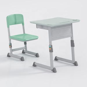 सस्ते फर्नीचर कक्षा एकल मेज और कुर्सी स्कूल लेखन टेबल छात्र पुस्तक के लिए दराज के साथ - Product Image 4