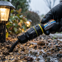 Connecteur de câble à connexion rapide de type MMCX étanche IP68 M25B avec lumière LED, 20A 230V, homologué pour les terminaux de câbles enterrés