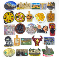 Ensemble d'aimants de réfrigérateur en résine, icônes de voyage en Espagne, souvenir culturel espagnol et décoration intérieure