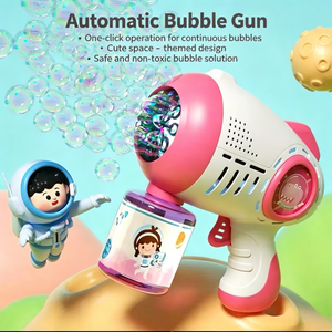 Kids Handheld Automatic Bubble Guns Summer Outdoor Blowing Soap Electric Bubble Machine For Children's Outdoor Toys - Product Image 1