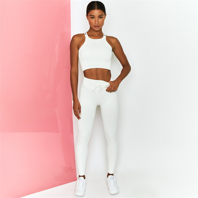 8 colors  Fashion Modern Breathable Workout Clothing Women Active Wear Yoga Set