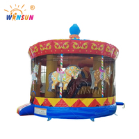 WINSUN Château gonflable semi-fermé de haute qualité pour fêtes
