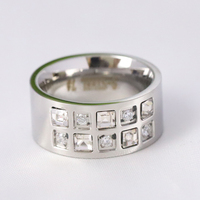 10mm Edelstahl-Kanalring-Rohling zum Einlegen von Kubischem Zirkonia für Damen-Eheringe
