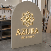 Enseignes murales lumineuses 3D personnalisées en aluminium pour salons de beauté, spas, barbiers – Décoration murale professionnelle