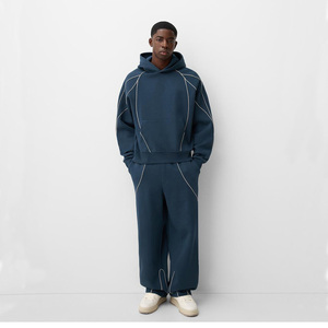 Sweat-shirt graphique personnalisé High Street Sport Clothing, 100% coton, à capuche, avec bordure réfléchissante pour la saison hivernale - Product Image 2