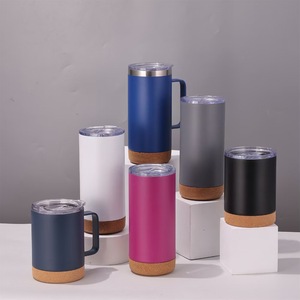 16Oz Thép Không Gỉ Cốc Cà Phê Với Nút Chai Dưới Cà Phê Cốc Bằng Thép Không Gỉ Với Không Trượt Nút Chai Dưới Và Xử Lý - Product Image 1