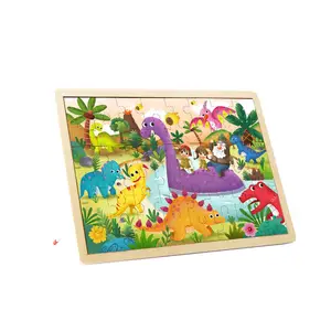 고품질 교육 퍼즐 장난감 나무 공룡 퍼즐