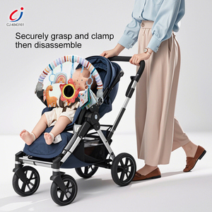 Chengji <span class=keywords><strong>poussette</strong></span> arc jouets dessin animé sensoriel cognitif bébé éducation précoce Animal bébé hochet <span class=keywords><strong>en</strong></span> peluche <span class=keywords><strong>confort</strong></span> apaisant - Product Image 3