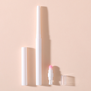 White Retractable Plastic Empty Tube with <b>Sharpener</b> for Eyebrow <b>Pencil</b> Eyeliner Lip Liner - Product Image 1