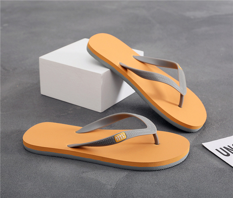 Rubber Flip Flops Non-slip Personality Clamp Beach Summer Flip-Flops Slippers for Men