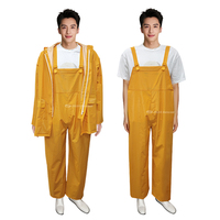 Prix d'usine – Ensemble imperméable de travail extérieur en PVC et polyester, robuste, ignifuge et réfléchissant, pour homme, 3 pièces