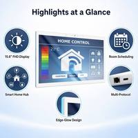 Matter Zigbee Smart Home Gateway, Tablet Táctil de 15.6 Pulgadas con Android 14.0 para Montaje en Pared, RK3576S, POE, RJ45, RS485, Panel de Control Industrial