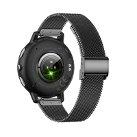 Montre connectée AK88 avec écran HD IPS de 1,26 pouces, étanche IPX8, moniteur de fréquence cardiaque, SpO2, tension artérielle, multisports, suivi du sommeil, commande vocale IA, musique, bracelet en silicone pour femmes