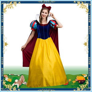 Disfraz de Blancanieves para Adultos, Disfraz de Halloween, Vestido de Fiesta, Falda Larga Amarilla, Azul y Roja para Mujer, Traje de Juego de Roles - Product Image 5