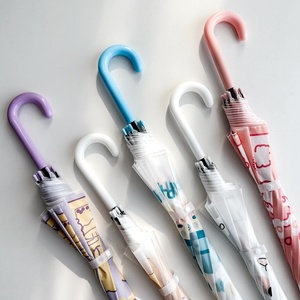 ร่มเด็กลายการ์ตูนใสจับตรงดีไซน์น่ารักสำหรับเด็กหญิงเด็กชายอนุบาลเด็กทารกประถมนักเรียน SL วันที่ฝนตก - Product Image 6