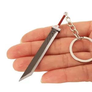 Wholesale Factory Supply New Product 9cm Mini Swords Real Keychains Final Fantasy Customized Game Toy