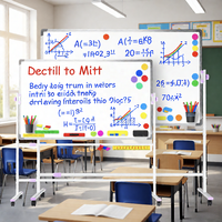 Tableau blanc double face roulant 120*200cm avec roulettes verrouillables, tableau effaçable à sec pour réunions, formations et écoles