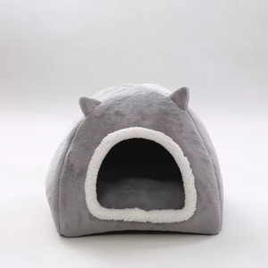 เตียงสุนัขทรงกลมพับได้แบบนิ่มโซฟาแบบถอดได้บ้านสัตว์เลี้ยงสำหรับสุนัขขนาดเล็กขนาดกลางและแมว - Product Image 4